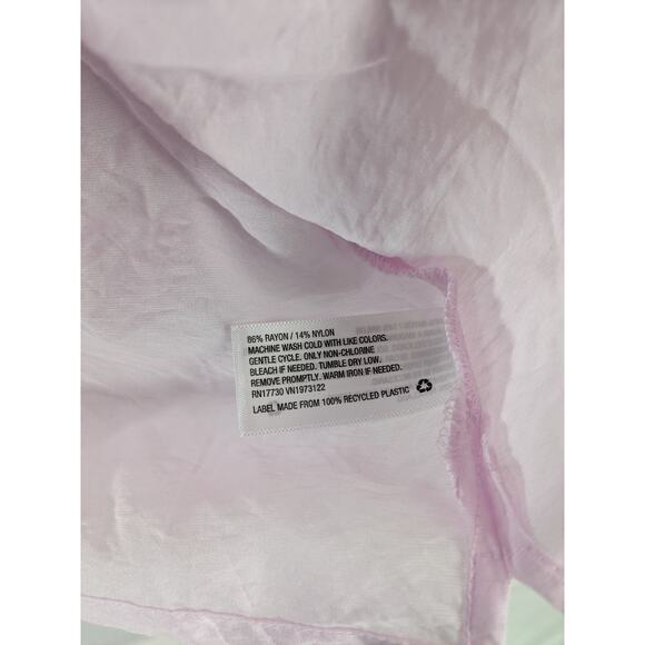 A New‎ Day Blouse Small Pink Relaxed Top Flounce Keyhole Staple Crewneck Office - Picture 5 of 9